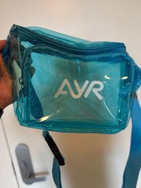 Source Unknown Teal Clear Belt Bag